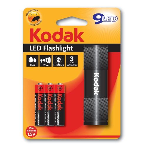  Kodak Flashlight 9 x LED (+3AAA) black