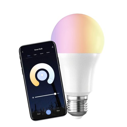 LED Smart Okos WiFi izzó 9W RGB, CCT 820 lm