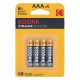 Kodak Xtralife Alkaline Durable Micro Battery AAA (1.5V) B4