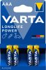  VARTA Longlife Power Alkaline Durable Micro Battery AAA B4