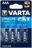  VARTA Longlife Power Alkaline Durable Micro Battery AAA B4