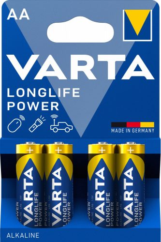 VARTA Longlife Power Alkaline Durable Pencil Battery AA LR6 B4