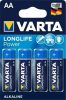VARTA Longlife Power Alkaline Durable Pencil Battery AA LR6 B4