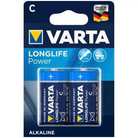 VARTA Longlife Power Alkaline Durable Baby Battery C B2