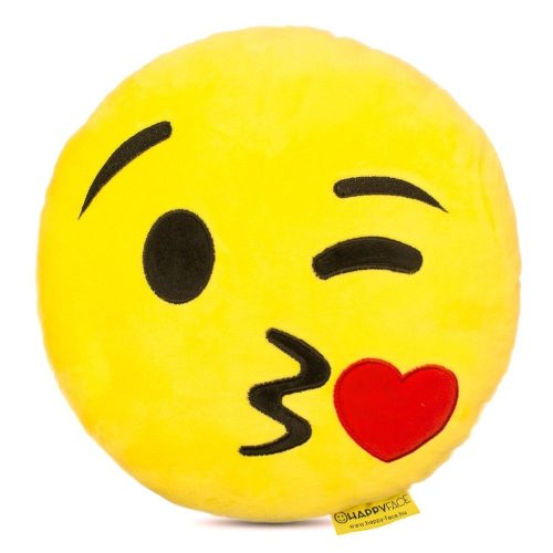 Emoji párna Csókos 32 cm