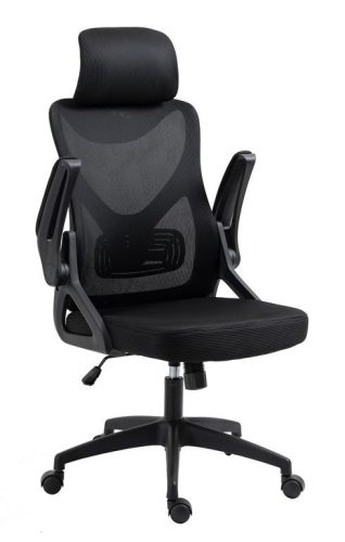 ZELUX Irodai Forgószék, Ergonomikus Szék Fejtámasszal Fekete