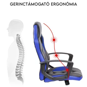 Zelux gaming chair with armrests - BLUE-BLACK