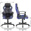 ZELUX gamer szék karfával kék - fekete színben