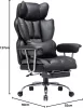 Masszázsfunkciós Ergonomikus Irodai Szék Lábtartóval 180 kg, döntheto funkció