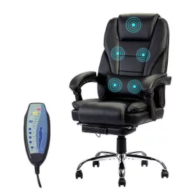   Zelux prémium masszázs irodai szék kényelmes, ergonomikus - fekete színben