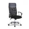 Zelux ergonomikus irodai szék magas háttámlával fekete színben, króm lábakkal