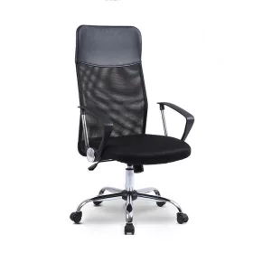   Zelux ergonomikus irodai szék magas háttámlával fekete színben, króm lábakkal