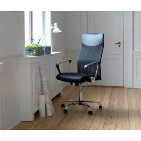   Zelux ergonomikus irodai szék magas háttámlával fekete színben, króm lábakkal