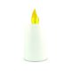 LED Candlestick white - yellow flame - with battery