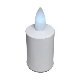 LED mécses fehér gyertya - fehér láng - elemmel