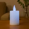 Temetői LED Gyertya, Lánghatás, 2×AA Elemmel, Hosszú Idejű Világítás, fehér láng