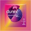 Durex Pleasure Me óvszer, 3 db, bordázott és pontozott kialakítás