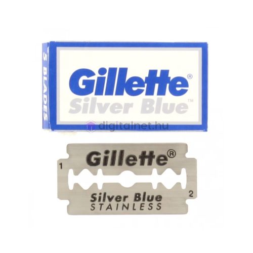 Gillette Silver Blue borotvapenge, dupla élű, rozsdamentes acél, 5 db/csomag