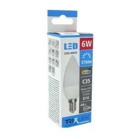 BC LED Izzó 6W E14 C35 Gyertya Fényforrás 6500K