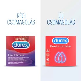   Durex Feel Intimate óvszer, 3 db, ultravékony, extra síkosítással
