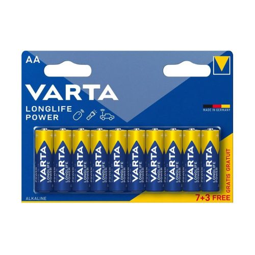 Varta Longlife Power Alkaline Pencil Battery AA B7+3