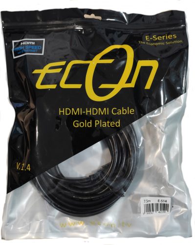 Econ HDMI Kábel 7,5m Gold Plated E-514