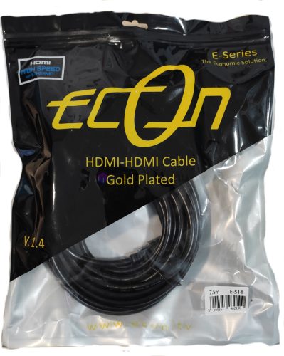 Econ HDMI Kábel 7,5m Gold Plated E-514