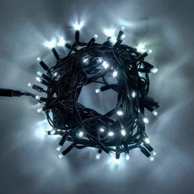  LED karácsonyi fényfüzér 120 LED, hidegfehér, 12 méter hosszú, IP44