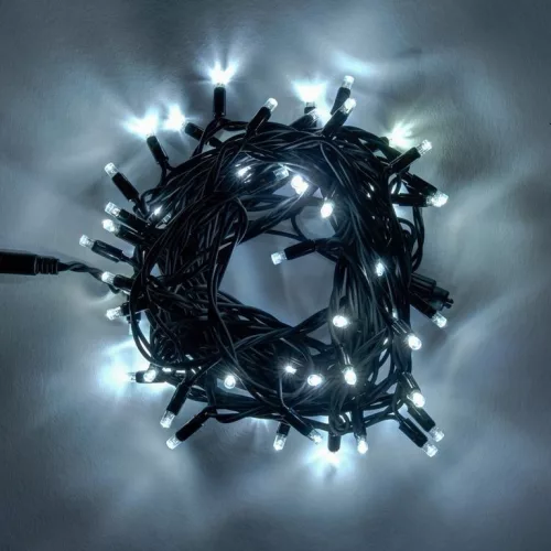 LED karácsonyi fényfüzér 120 LED, hidegfehér, 12 méter hosszú, IP44
