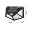 100 LED-es Napelemes Fali Lámpa Mozgásérzékelovel  Eroteljes és Energiatakarékos