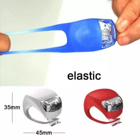   LED bicycle light set with silicone cover and 2032 batteries (Red White)