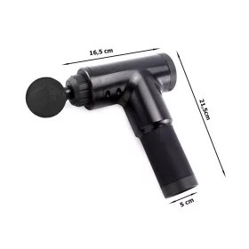   Akkus masszázspisztoly, 6 sebességes, 4 fejjel, izomlazító és regeneráló