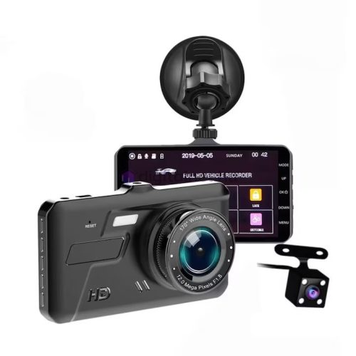 FullHD menetrögzítő kamera tolatókamerával, LED világítással magyar menü