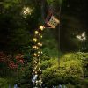 Napelemes locsolókanna LED lámpás, vízsugár-effekttel, meleg fehér IP44