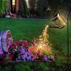 Napelemes locsolókanna LED lámpás, vízsugár-effekttel, meleg fehér IP44