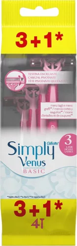Gillette eldobható borotva női simply venus 3 basic (4 db / csomag)