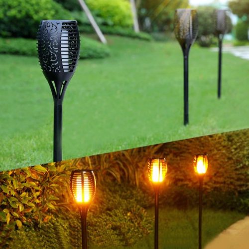 XXL 96 led Lángokat imitáló napelemes szolár nagyméretű energiatakaré LED lámpa