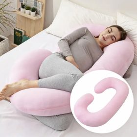   C alakú terhességi párna 140x80 cm, teljes testtámasz, prémium anyag, fehér szín