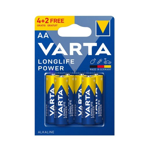 VARTA Longlife Power Alkáli Ceruza Elem AA B4+2