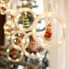 Karácsonyi LED fényfüzér karácsonyi figurákkal, melegfehér 3 méter