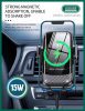 Autós telefontartó vezetéknélküli györstöltés funkcióval 15W Fekete JH033