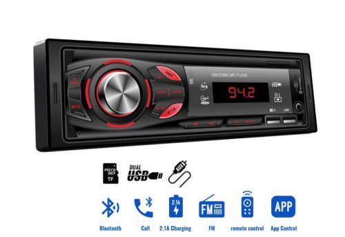 Autórádió 1 din MP3 lejátszó Bluetooth sztereó audio FM Aux, 12V USB SD/TF/USB