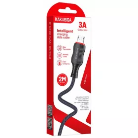 KAKU USB Lightning KÁBEL 3A 2 MÉTER FEKETE KSC-996
