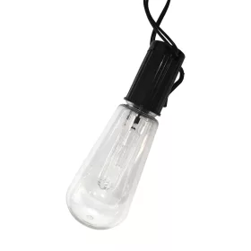 TR-591 Retró Edison körte izzó formájú napelemes kültéri kerti LED fényfüzér Mel