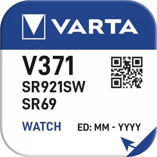 VARTA V371 1,55V EZÜST-OXID GOMBELEM 1,55V SR920SW B1