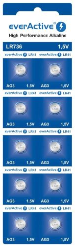 EverActive AG3 / LR41 / LR736,192 Alkáli Gombelem B10