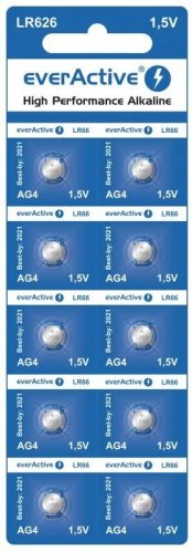 EverActive AG4 / LR626,177 / LR66 Alkáli Gombelem B10