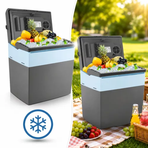 Dual hordozható hűtőláda 25L 12V/230V, hűtő és melegítő funkció, autóba-otthonra