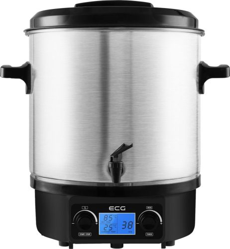 Digitális befőző és melegítő edény, 27L, 1800W, rozsdamentes, vízleeresztő csap