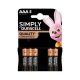 Duracell Simply Alkáli Tartós Mikro Elem AAA (1,5V) B5